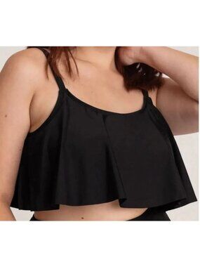 Shapermint Empetua Swim Ruffled Bikini Top XL